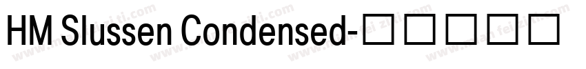 HM Slussen Condensed字体转换